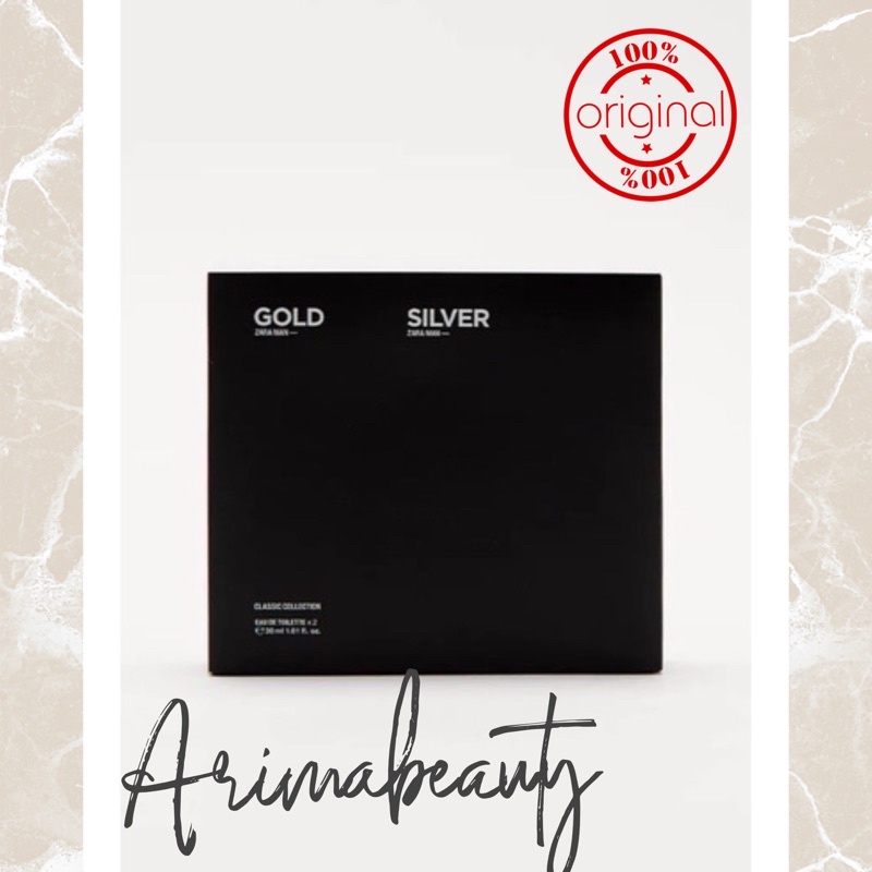 ZARA PARFUME ORIGINAL STORE SILVER & GOLD PAKET 30'ML BESTSELLER FOR MAN