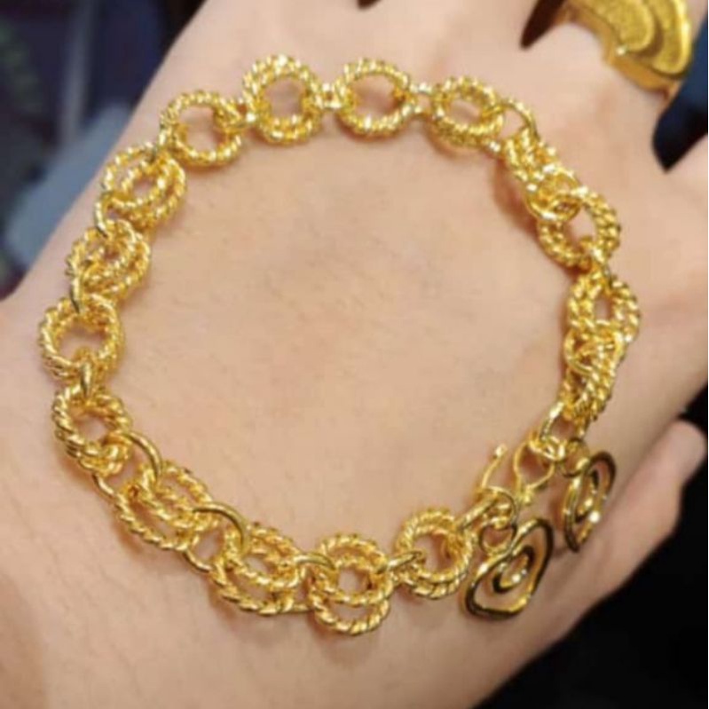 Gelang berlapiskan emas pm 999 kadar 200 mg