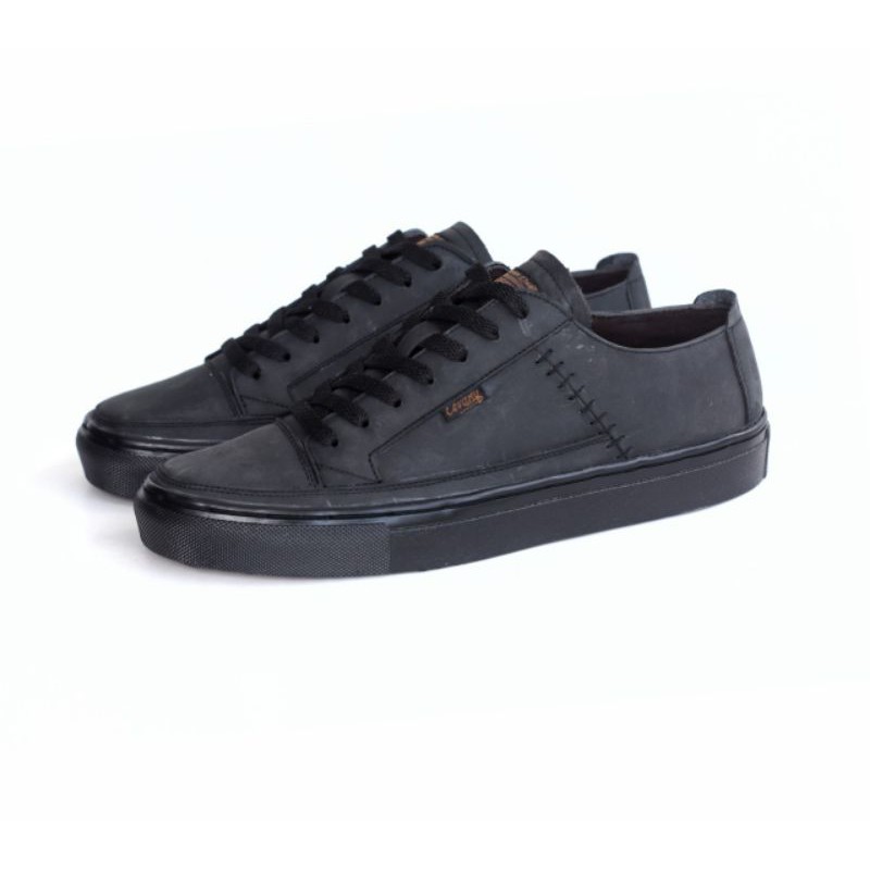 DANTE BLACK DOFF - Sepatu Sneakers Pria Kulit Asli Original 38 39 40 41 42 43 44