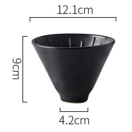 Filter Penyaring Kopi Glass Cone Coffee Dripper Filter V60 - HLD-083 - Black