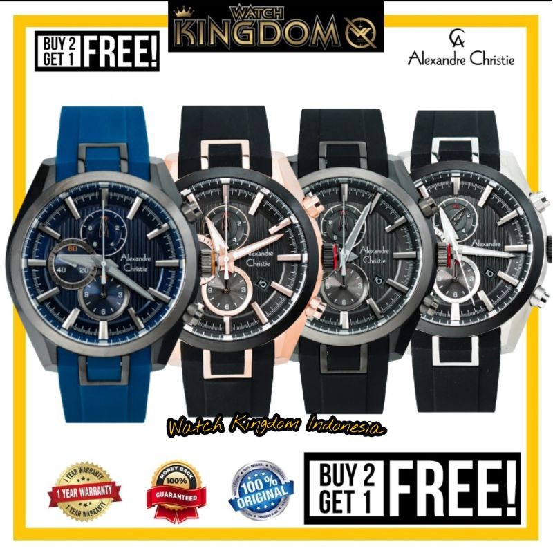 Terbaru Jamtangan pria Alexandre christie ac6582 / ac 6582 / 6582 Original garansi resmi 1thn