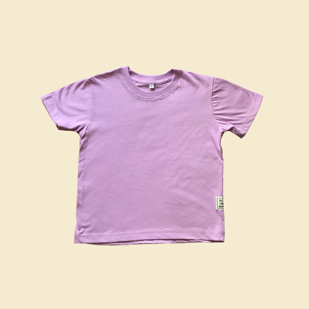 Kaos Polos Anak Balita Bahan Katun Nyaman Warna Ungu Lilac Shopee Indonesia