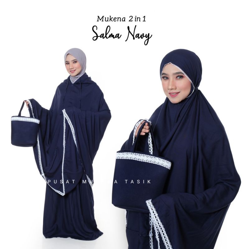 PUSAT GROSIR MUKENA COUPLE (IBU + ANAK) 2in1 BALI SALMA | NEW RAYON SHARLA AIRA TERMURAH TRAVELLING