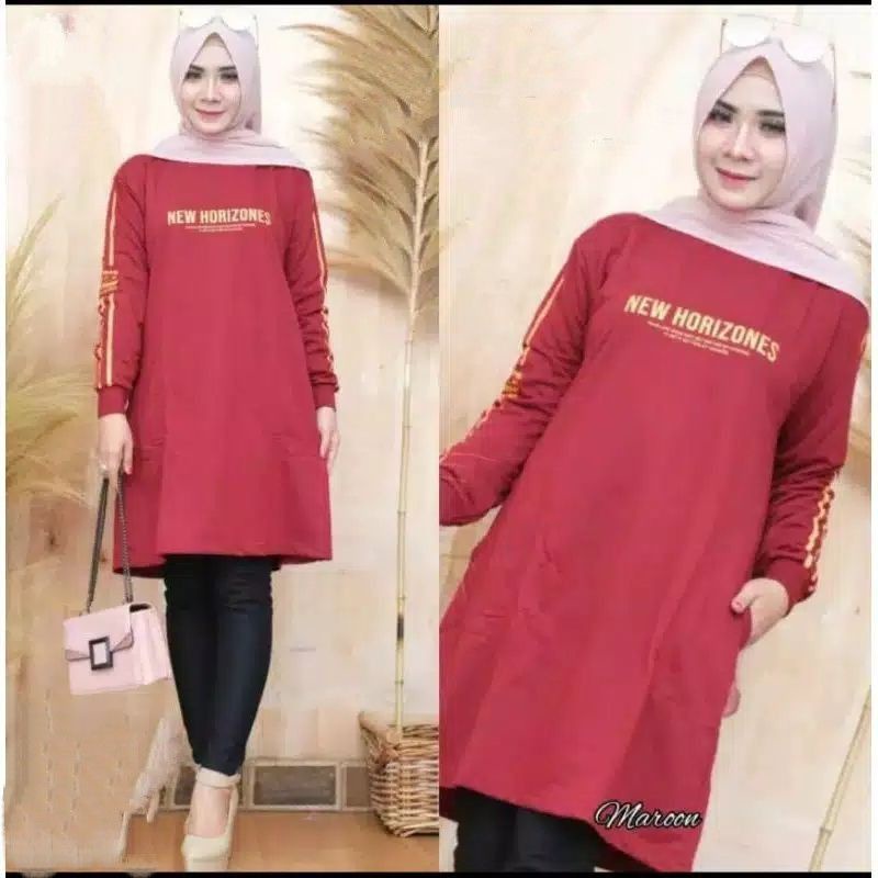 TUNIK KAOS BABYTERRY | TUNIK WANITA TERBARU