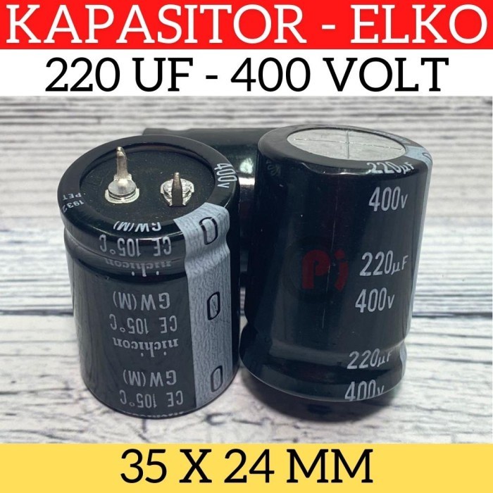 NICHICON Kapasitor Elco 220uf 400v Capacitor Elko 220 uf 400 Volt