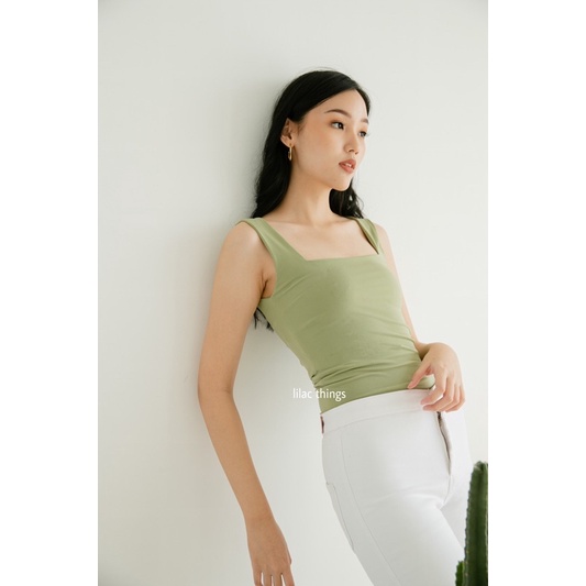 LONG RUBY SQUARE TANK TOP