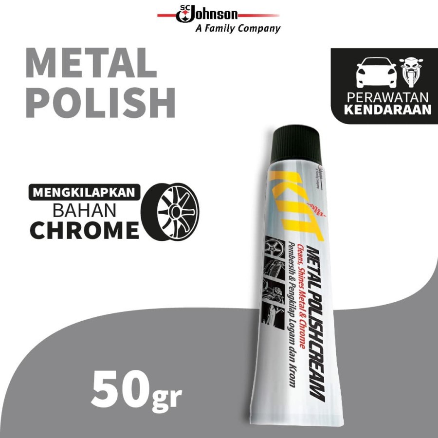 KIT Metal Polish Cream pasta pembersih dan pengkilap logam / chrome 50gr