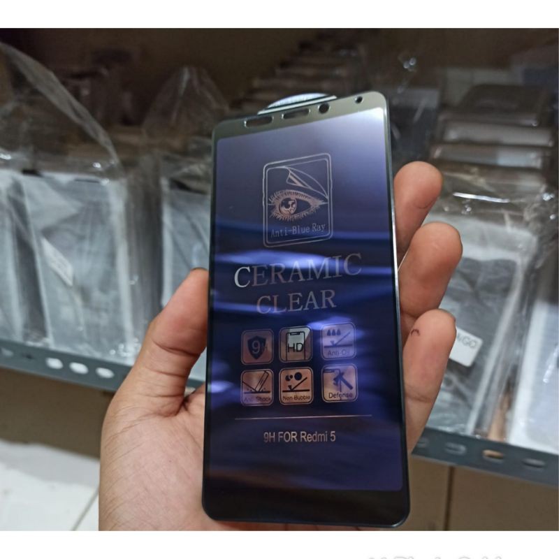Tempered Glass Ceramic Clear Blue Ray Anti Pecah Samsung Oppo Realme