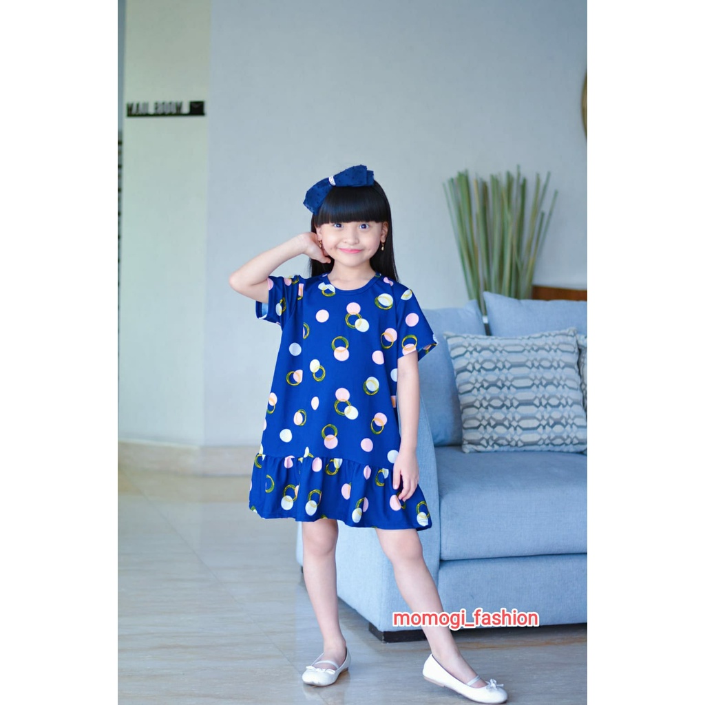 MOMOGI- DRESS YIPPO / DRESS ANAK PEREMPUAN POLKADOT / Usia 4th-10th