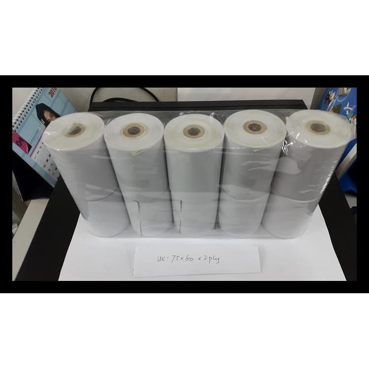 

Kertas Struk Hvs 2Ply 75X60 Printer Kasir Dot Matrix (Putih,Kuning) Produk Terbatas