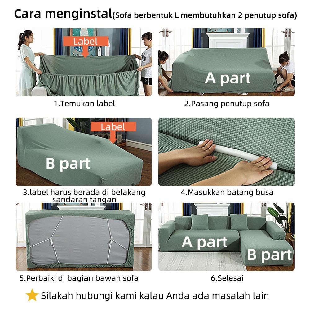 Cover Sofa Sarung Sofa 1/2/3/4 Seater Sofa Cover Elastic Sarung bantal sofa Cushion Protector Covers