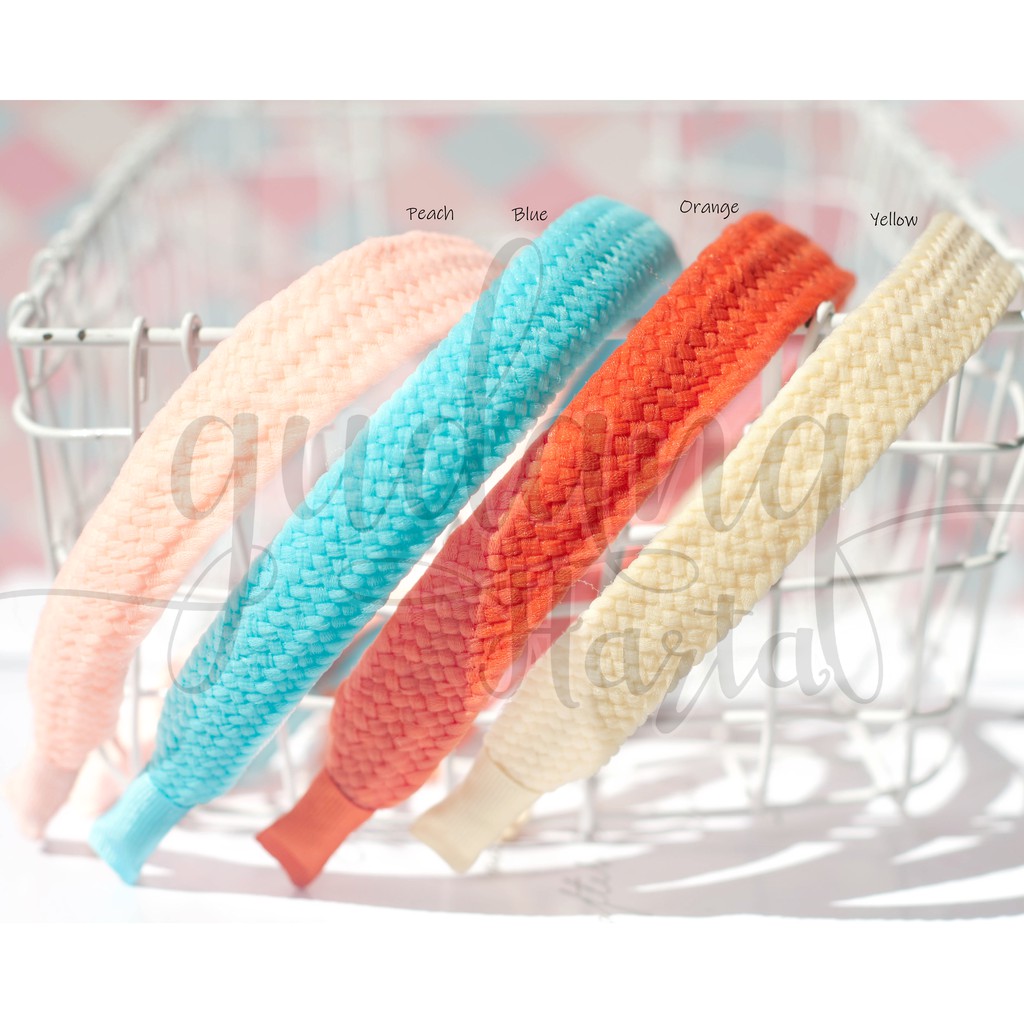 Bando Anyaman Warna Pastel Simple Bandana Cantik Elegan Headband GH 201999