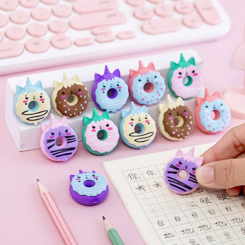 Penghapus Pensil Unicorn Anak Lucu Donat Perempuan Sekolah Cewek