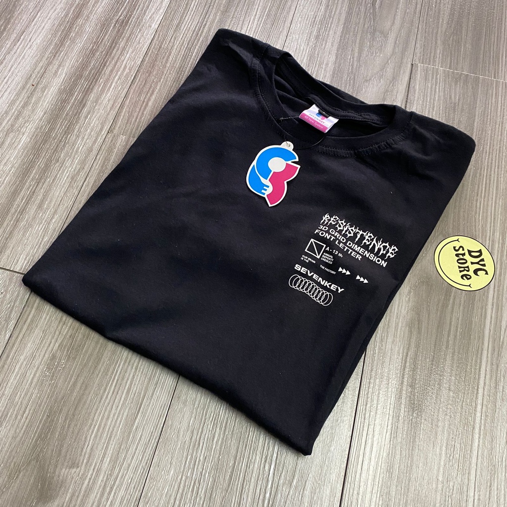 T-SHIRT STREETWEAR KAOS DISTRO ORIGINAL SEVENKEY x NEXTTIME SPESIAL SPESIAL TYPOGRAPH ART OF RESISTANCE KAOS HITAM PRIA WANITA  OVERSIZE