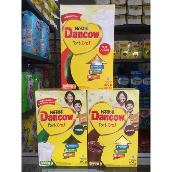 

SUSU DANCOW FORTIGRO INSTANT COKLAT / VANILA / FULL CREAM 800GRAM