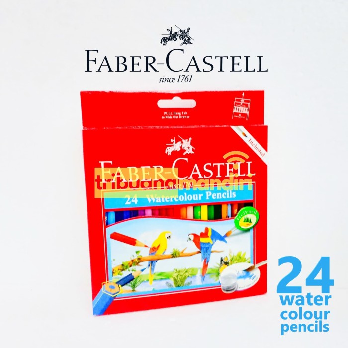 

WARNAPENSIL- PENSIL WARNA 24 FABER CASTELL WATER COLOR PANJANG -PENSIL WARNA