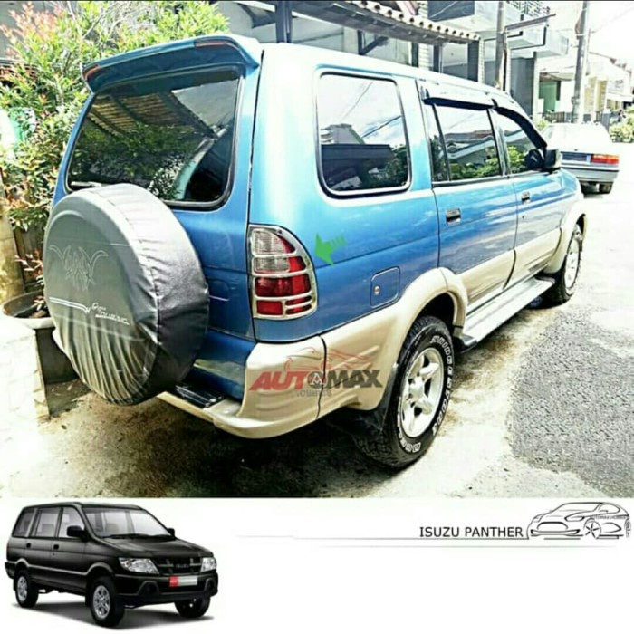 Garnish List Cover Lampu Belakang Isuzu Panther New Chrome