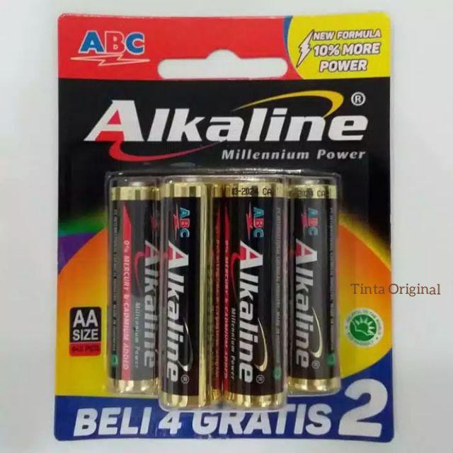 Baterai Alkaline ABC AA A2 Isi 6 Batre Battery ABC Batere AA 4+2