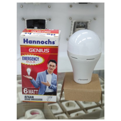 Hannochs Lampu LED Emergency Genius 8W Putih AC/DC 8 Watt Fitting