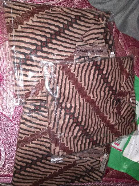 Batik Tunik Sogan Serut Bahan Katun Halus Atasan Wanita Batik Solo Pekalongan