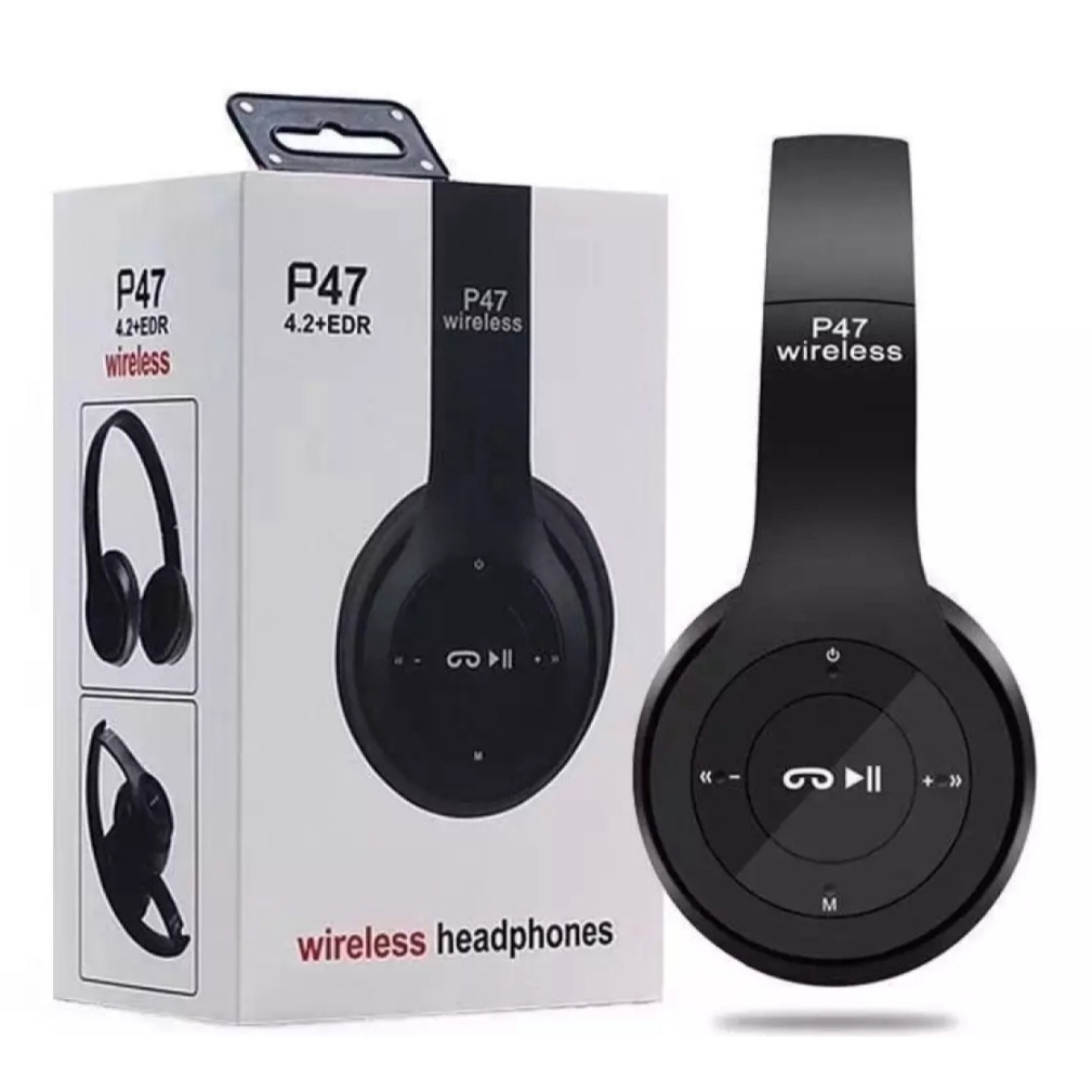 P47 BLUETOOTH HEADSET BANDO GAMING WIRELESS SUPER BASS / HEADSET BLUETOOTH P47 PRO / HEADPHONE WIRELES