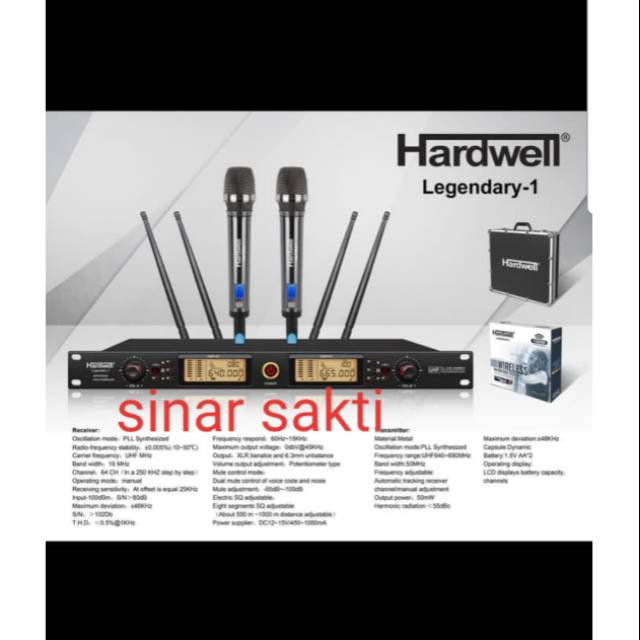 MIC WIRELESS HARDWELL LEGENDARY 1 FREE KOPER ( MULTI CHANNEL )ORIGINAL