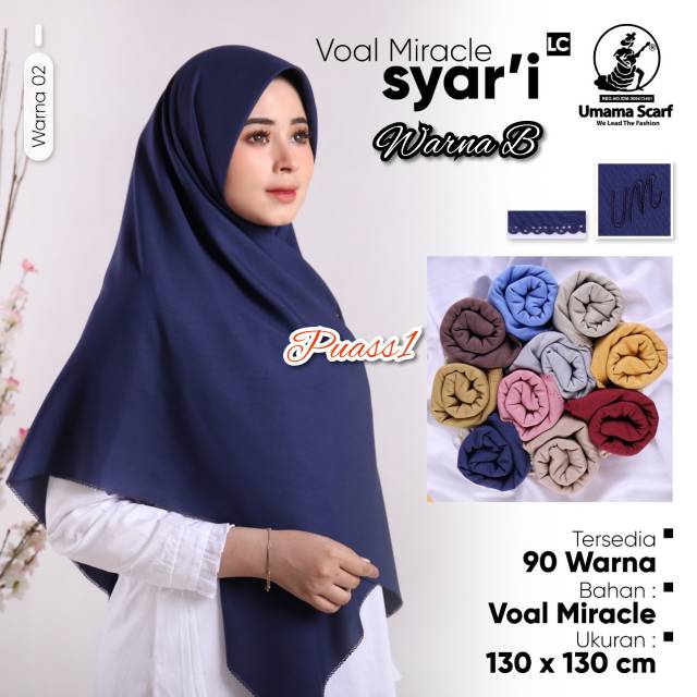JILBAB UMAMA SYAR'I V MIRACLE LOGO BORDIR WARNA B