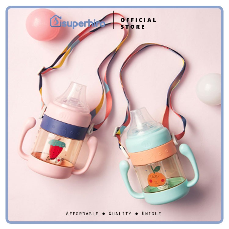 Botol Minum Bayi Anak Training Cup Baby BPA Free Handle Dot Tali