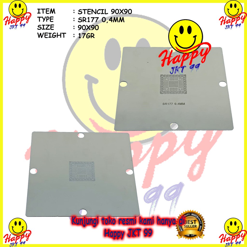 [ HAPPY JKT 99 ] STENCIL 90X90 SR177 BGA REBALLING NON DIRECT HEATED