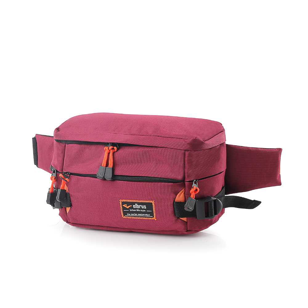 Waist Bag Tas Pinggang Pria Original Warna Merah Elbrus