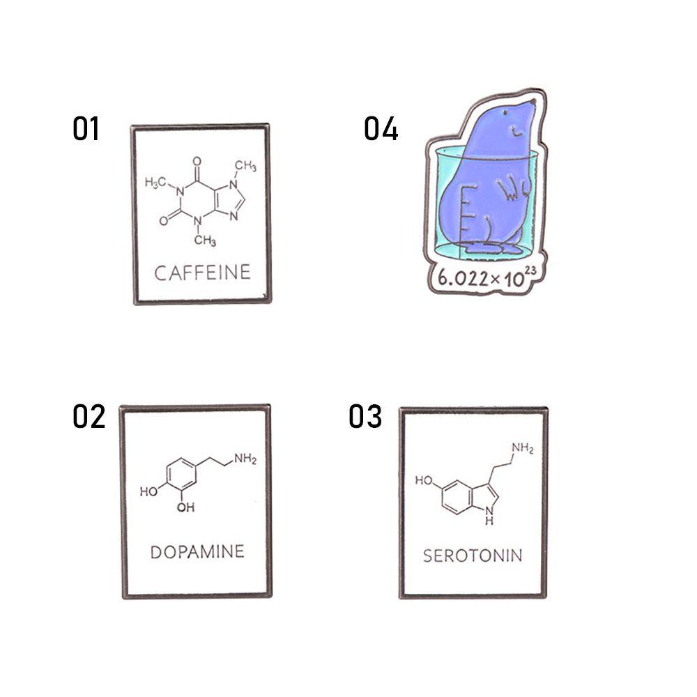 Lily Persamaan Kimia Bros Hadiah Seni Yang Terkena Gesper Kerah Aksesoris Perhiasan Hadiah Lapel Pin Surat Lencana