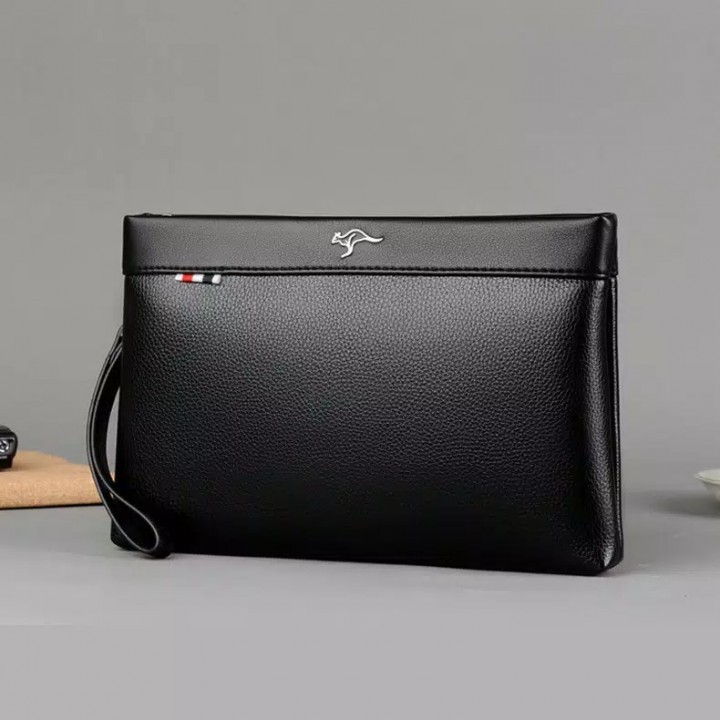 Leather Black Clutch Hand Bag / hand Bag for Men G002