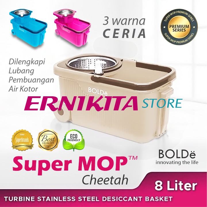 BOLDe SUPERMOP CHEETAH - Saringan Pengering Bisa Dilepas