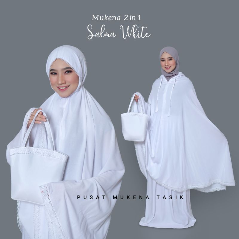 PUSAT GROSIR MUKENA DEWASA 2in1 BALI SALMA | KATUN RAYON MUKENA AUREL TERMURAH TRAVELLING ADEM