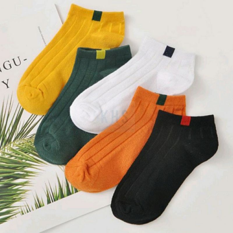Kaos Kaki Ankle Cute Kaos Kaki Pendek Polos dan Motif Semata Kaki Murah Cute Short Socks KHS-3
