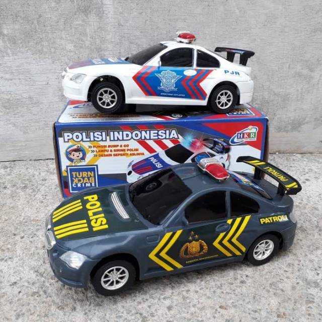 Mainan Mobil Polisi - Mobil Bump go Polisi - Diecast Mobil Polisi