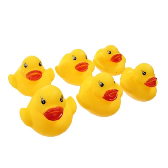 VINYL DUCK ISI 6 PCS BEBEK MAINAN MANDI BAYI