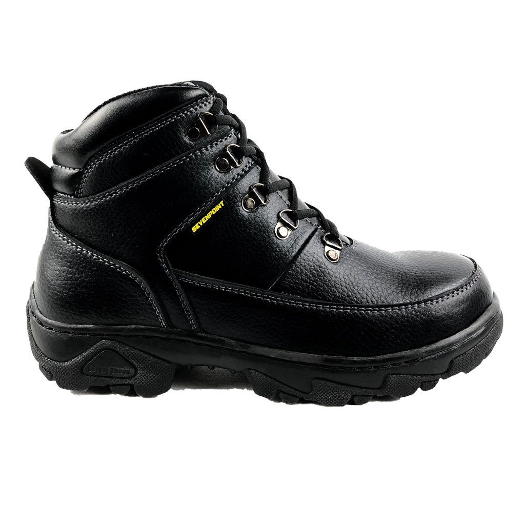 Sepatu Safety Boots Pria Wanita Original Sevenpoint Ujung Besi Proyek Touring Tracking Ujung Besi Kerja Proyek Lapangan Septy  Sefty Septi Shoes BS 06