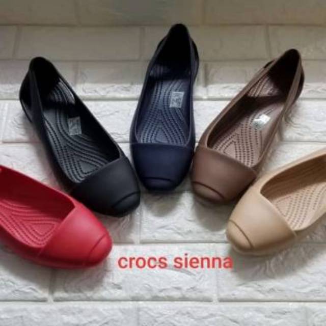 Restock Sepatu flat karet crocs sienna cewek wanita kerja