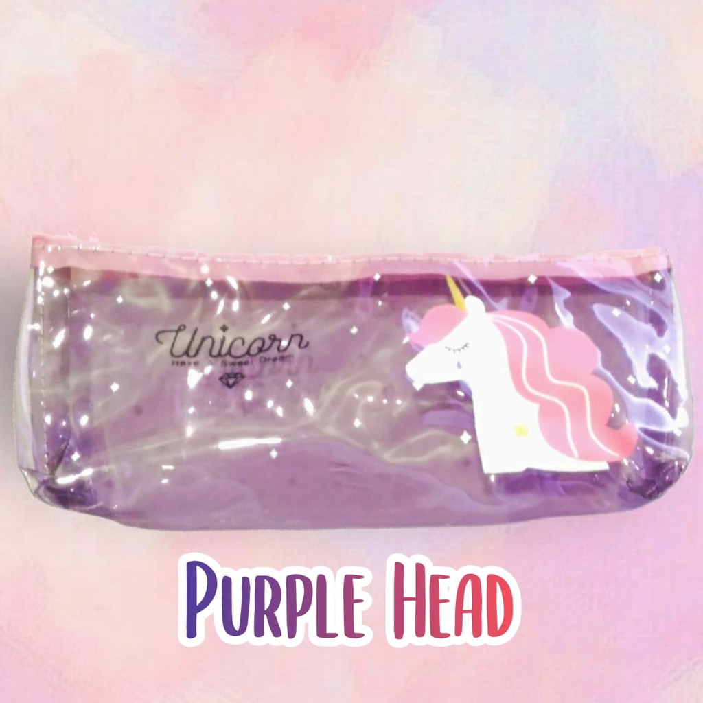 Ennwen TP0023 Tempat pensil  Super Unicorn / Tempat Kosmetik-5