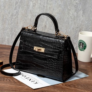 Tas Selempang Zara Croco Top Handle Bag Import / Women Fashion Bag