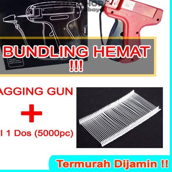 

Best! BUNDLING TAGGING GUN Tembak Label Harga Baju BONUS ISI 5.000 PCS PASTI TAGGUN ✓