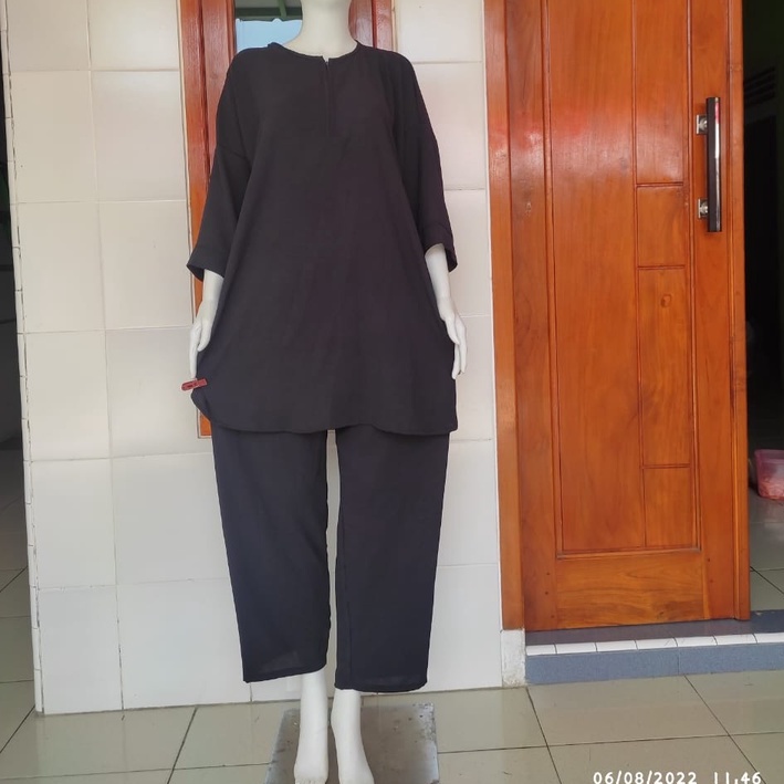 setelan wanita jumbo air flow busui / one set atasan dan celana jumbo XXXXXL