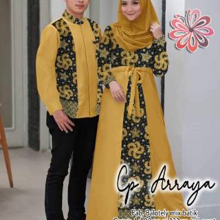 COUPLE ARRAYA BATIK  BALOTELY GAMIS  BATIK  FASHION BAJU  