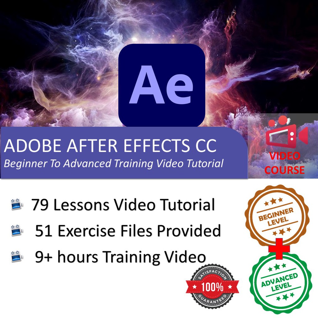 [Video Course] Adobe After Effects CC Beginner To Advanced Training Course [79 Lessons Video Tutoria