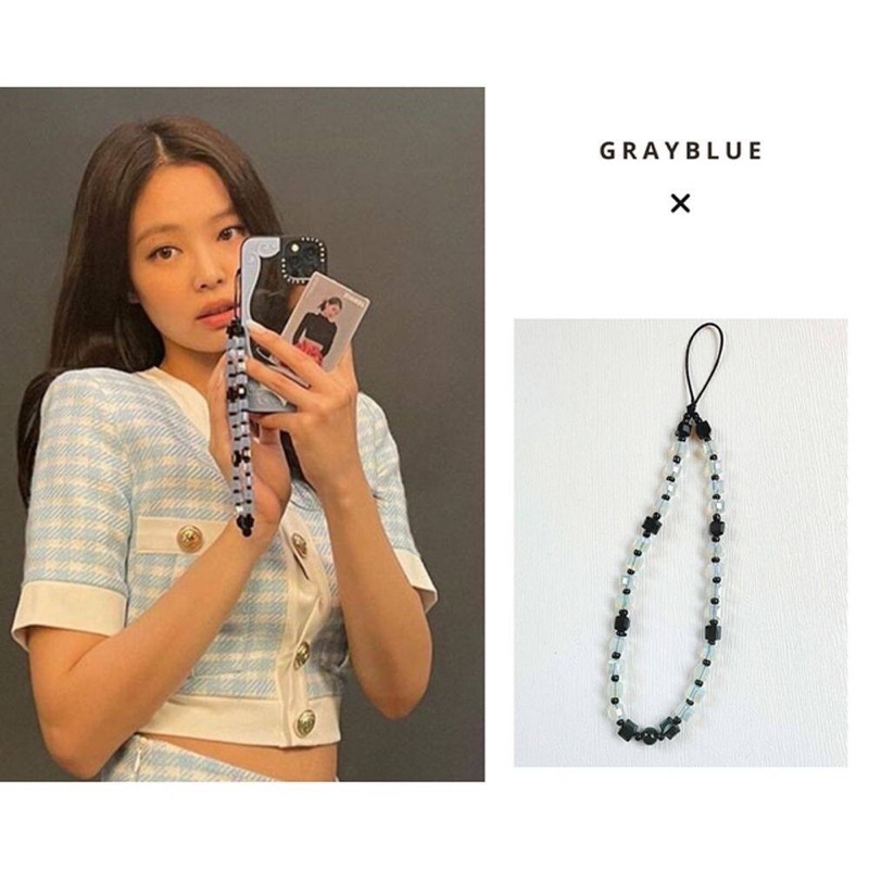 PHONE STRAP / GANTUNGAN HP / JENNIE BLACKPINK / BEADS / PHONE STRAP KOREAN / PHONE CHARM / BLACKPINK