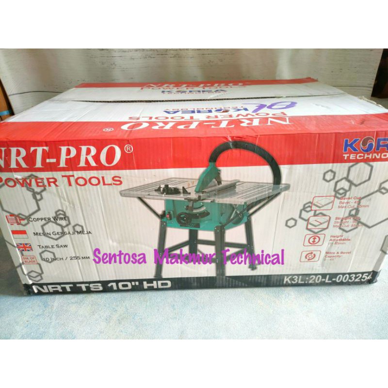 NRT PRO 10&quot; TS10 Table Saw Circular Meja Gergaji Potong Kayu 10 Inchi