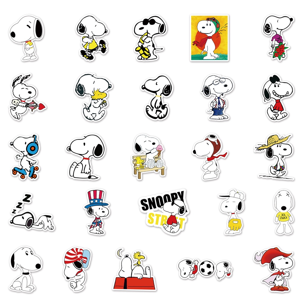 Snoopy Zhang tidak mengulangi ponsel stiker mobil sepeda motor troli kasus grafiti kartun stiker