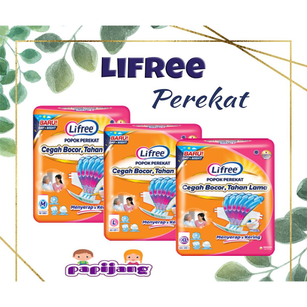 Lifree Popok Perekat M18 / L16 / XL14 - M 18 / L 16 / XL 14