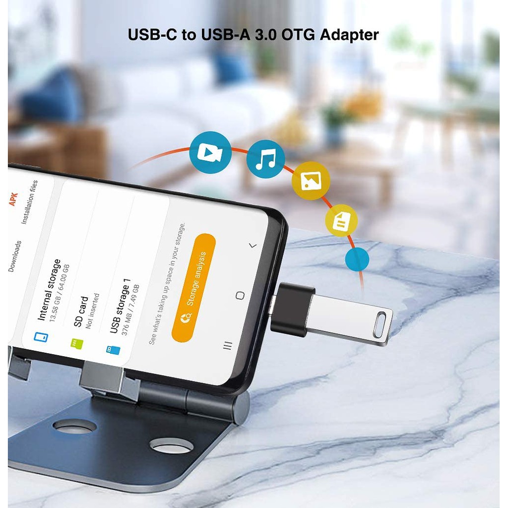 【100% ORI】Adapter OTG USB3.1 Tipe-C Male Ke USB Female Untuk OnePlus 3T / MacBook